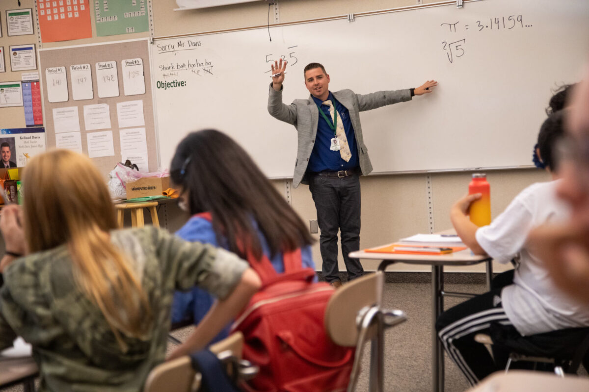 At North Davis Junior High, nominee for Utah Teacher of the Year brings